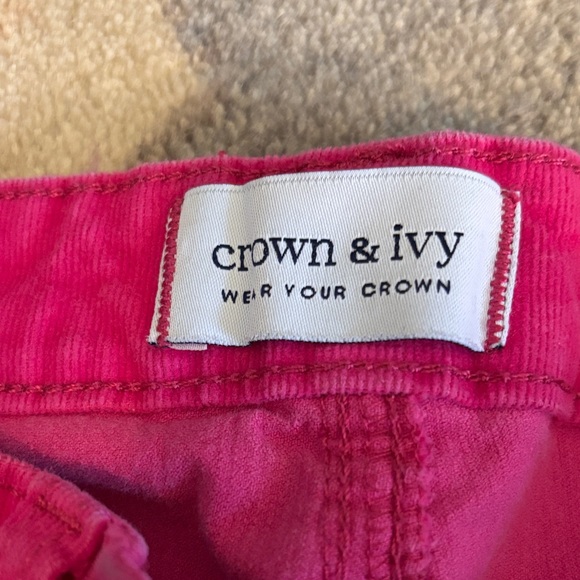 Crown & Ivy Vibrant Pink Flare Jeans - Picture 2 of 3